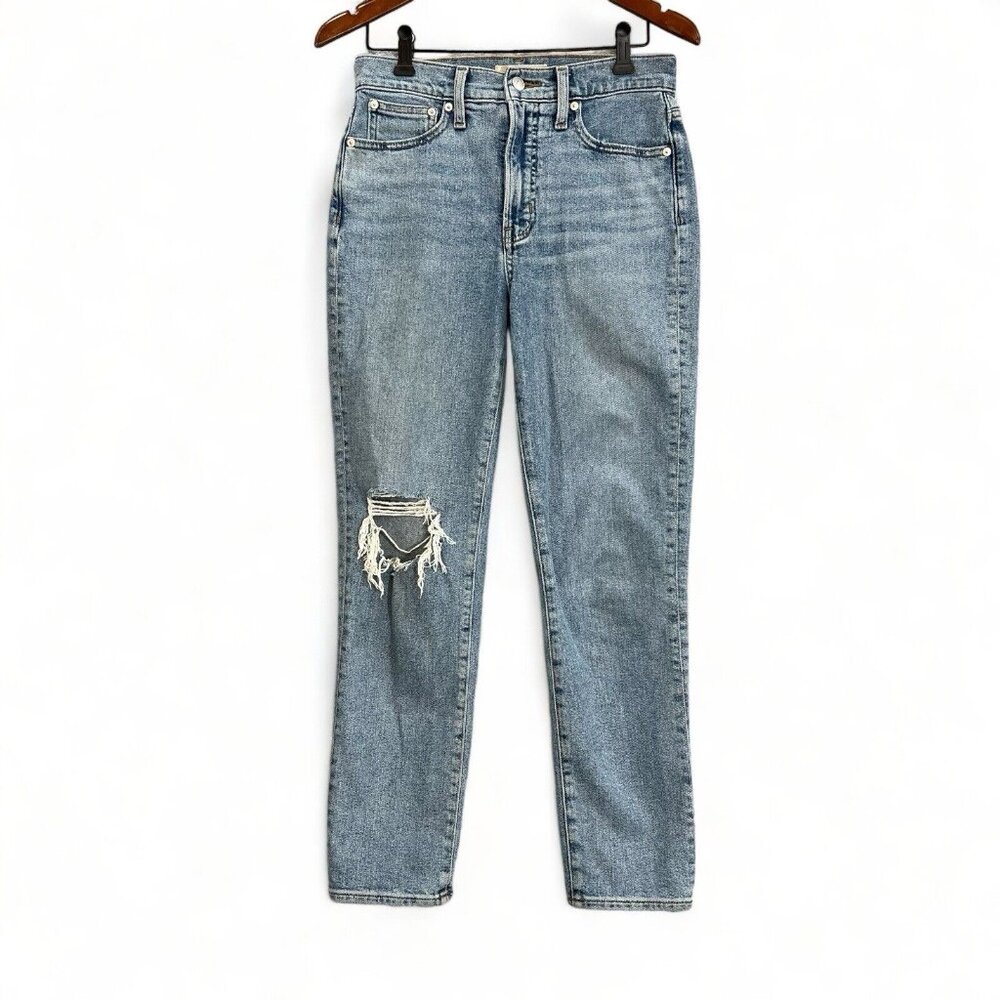 Madewell Womens Jeans Size 26 Blue Straight Denim Distressed Vintage Jean